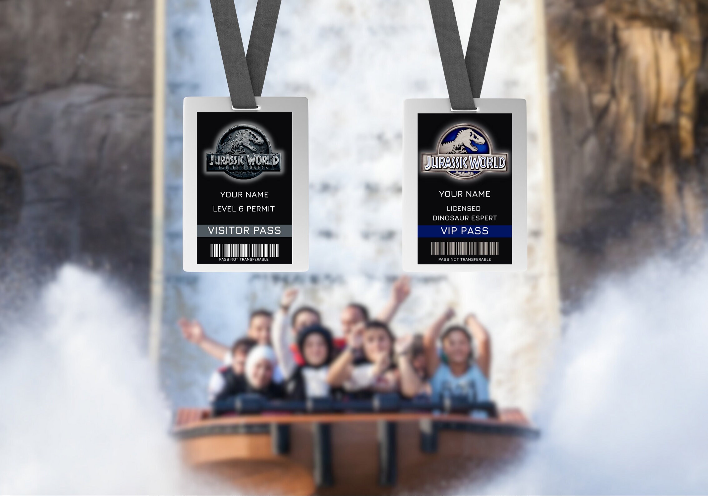 100% Customizable Jurassic ID Badge Template, Printable Jurassic ID ...