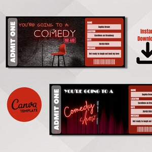 Comedy-Event-Vorlage - Druckbare Überraschungs-Comedy-Show, Nacht des Lachens, Comedy Club-Spaß, einfach anpassbar; sofort Download Vorlage