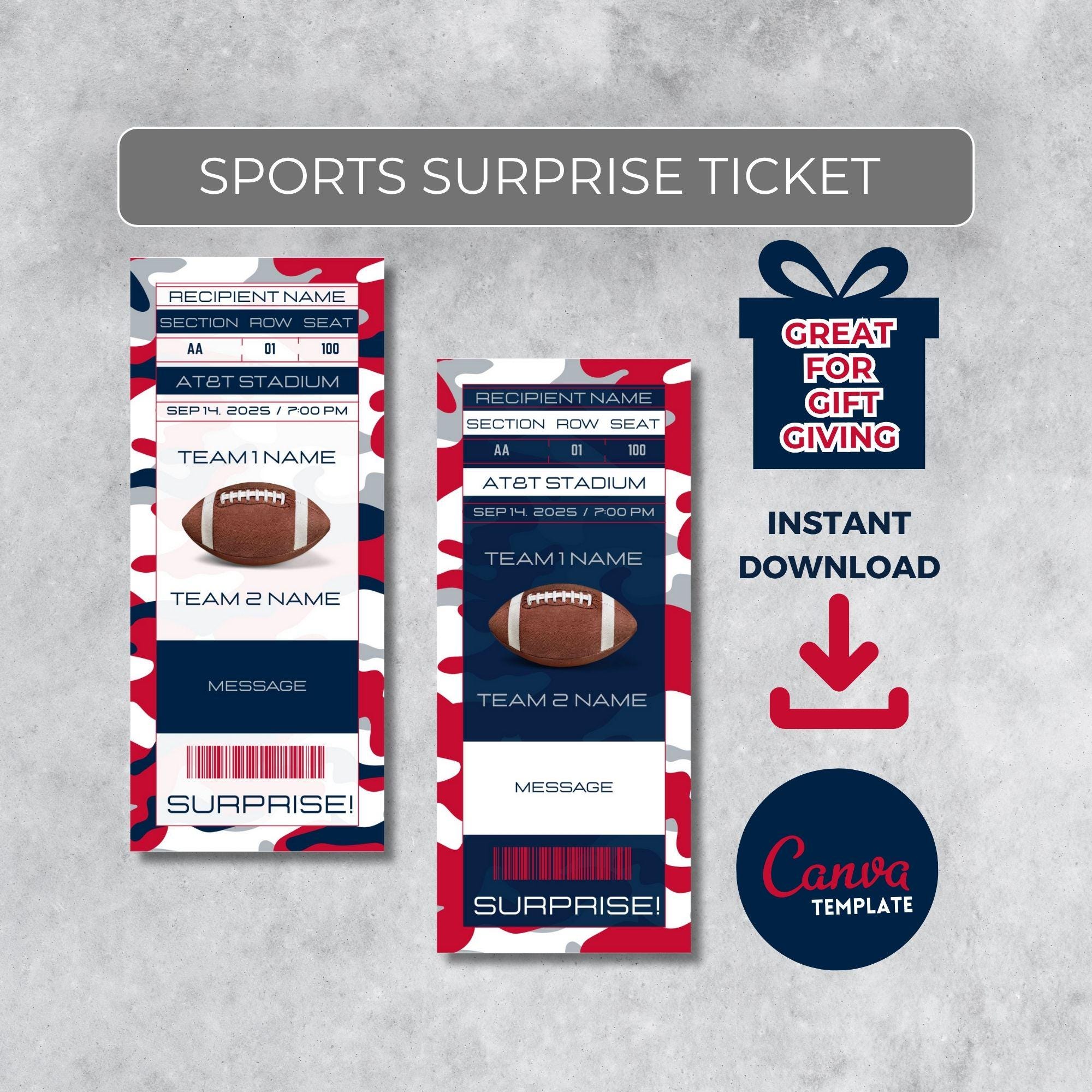 Patriots Ticket Template