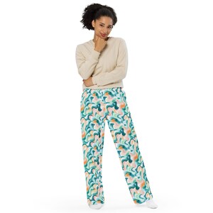 All-over print unisex wide-leg pantsSymphony of Lines