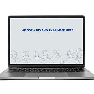 BTS COMPUTER WALLPAPER &quot;we got a pig and six humans here&quot;