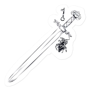 Starless Sea, Key Bee Sword, Fan Art Pegatinas sin burbujas