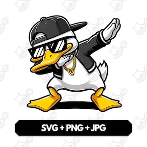 Ente SVG PNG, Tupfen Ente SVG, lustige Ente SVG, Ente mit Brille svg png, Ente Clipart, Ente Print, Gummiente, Anime svg, Ente png dfx