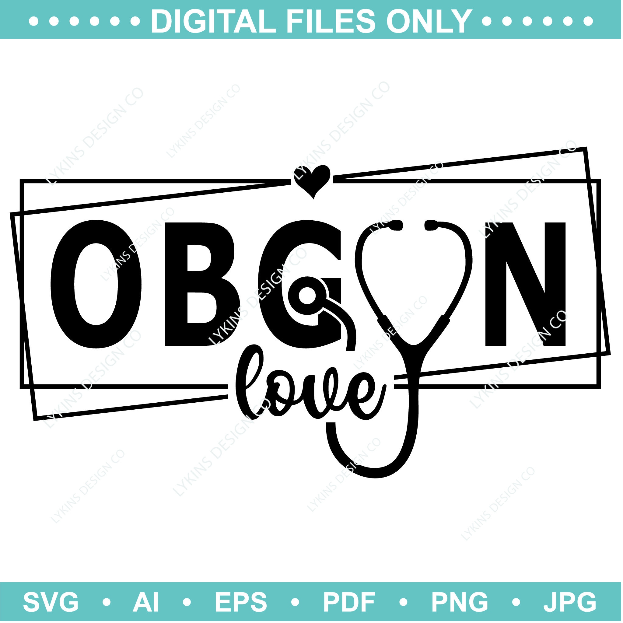 OBGYN Love Hospital Clinic Design, Instant Download, Digital File, Six ...
