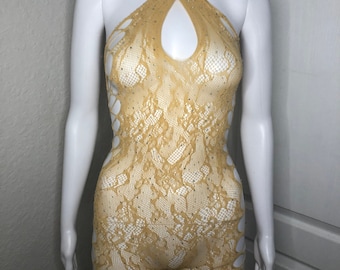 EXOTIC DANCEWEAR Net Romper Fits Xs-xl stripper outfits