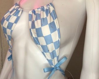 Checkered Micro Slingshshot Bikini | lolita Stripper Outfit | kawaii outfit  | exotic Dancewear