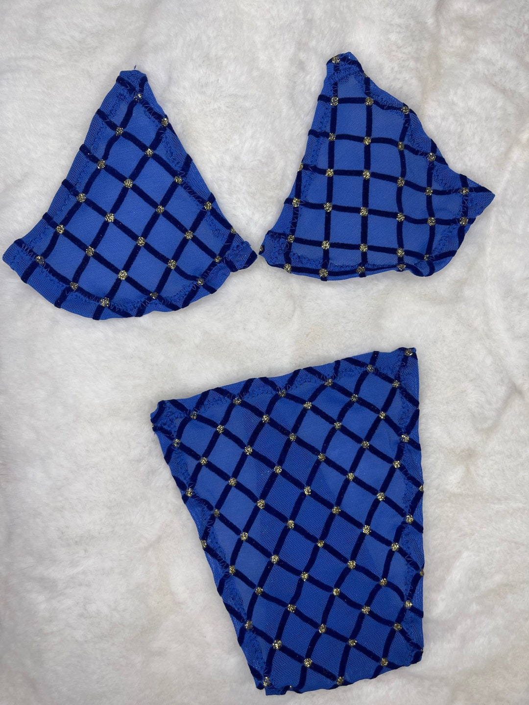 Royal Blue Mesh Micro Bikini | Mesh Stripper Outfit | Rave Outfit ...