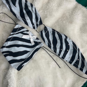 zebra  Micro bandeau Bikini  | Stripper Outfits | Halloween Exotic Dancewear Set festival Outfit