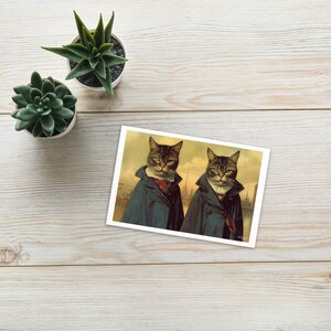 Carte postale chat jumeaux