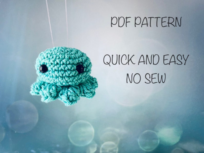 No Sew Octopus Keychain Crochet Pattern. Beginner Friendly Etsy
