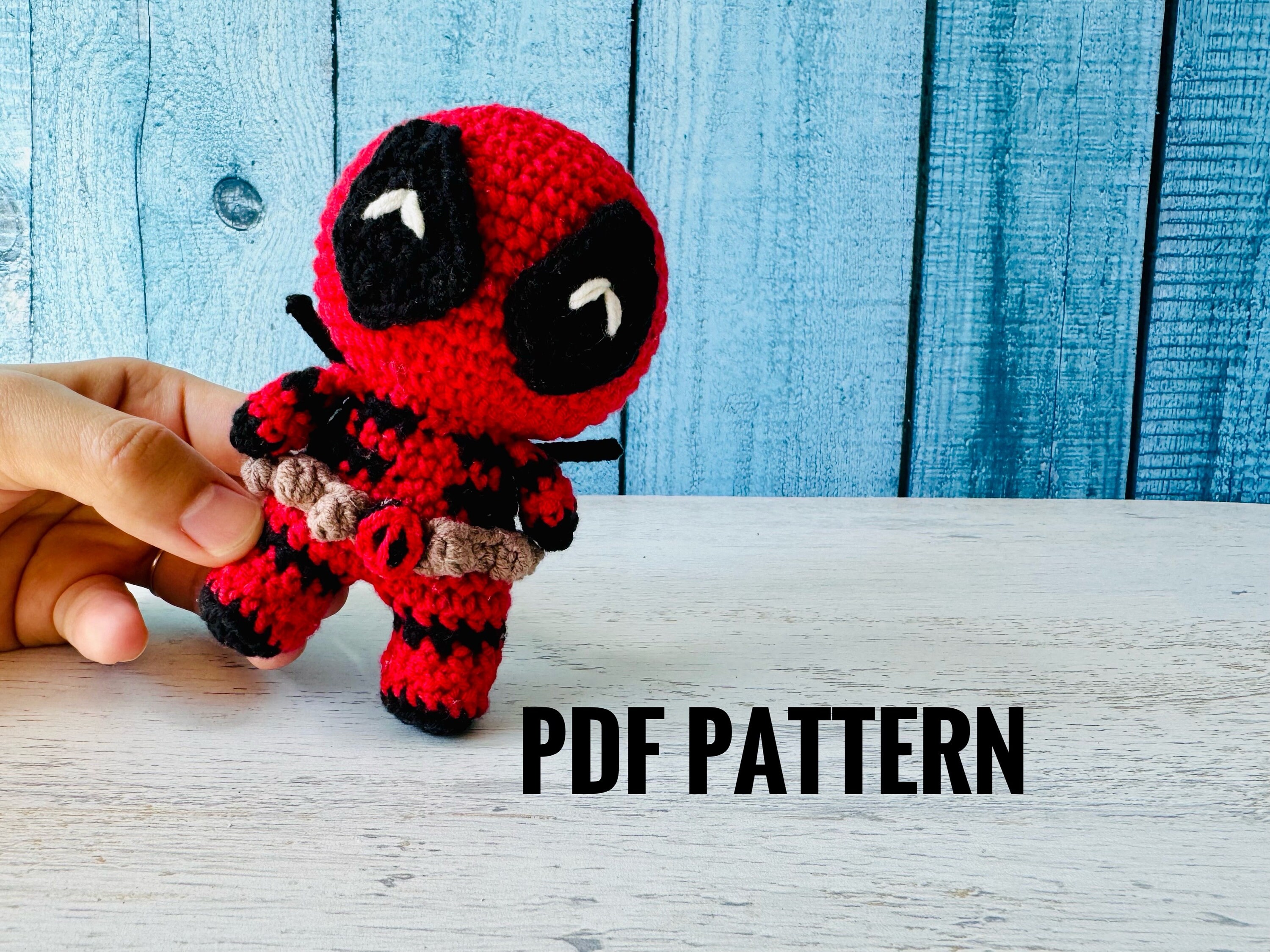 Knitting Pattern Deadpool Deadpool Knitting Pattern