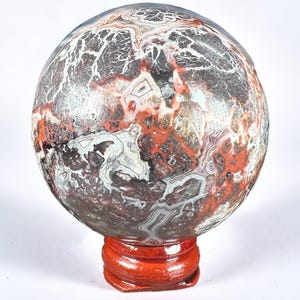 Natural Mexican Crazy Lace Crystal Sphere