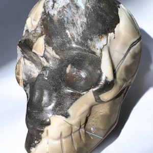 Natural Volcano Agate Skull UV Reactive Crystal