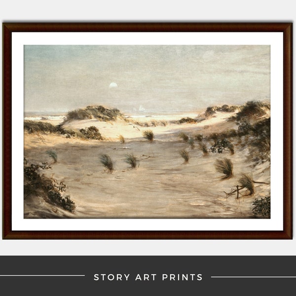 Dunes Seascape Painting | Beach Themed Decor | Digital Download | Coastal Farmhouse