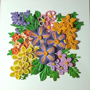 quilling paper flowers frame home decor