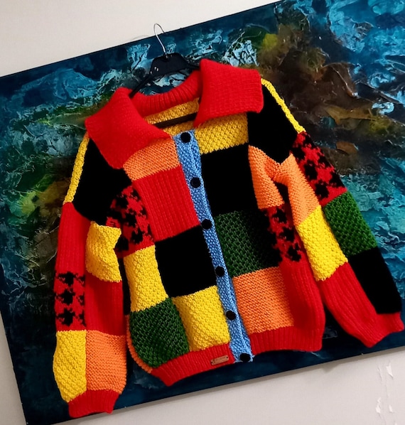 Sueter tejido a mano de Harry Styles Etsy Espana