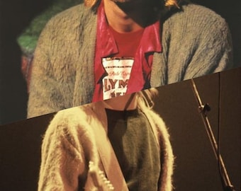 Kurt Cobain MTV Cardigan, Mohair Cardigan, Green Cardigan Kurt Cobain MTV Cardigan, Mohair Cardigan, Green Cardigan