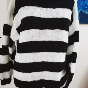 Chunky Patchwork Sweater – Green & Black Retro Knit, Unisex Festival Style. Tate London ınspired sweater image 8