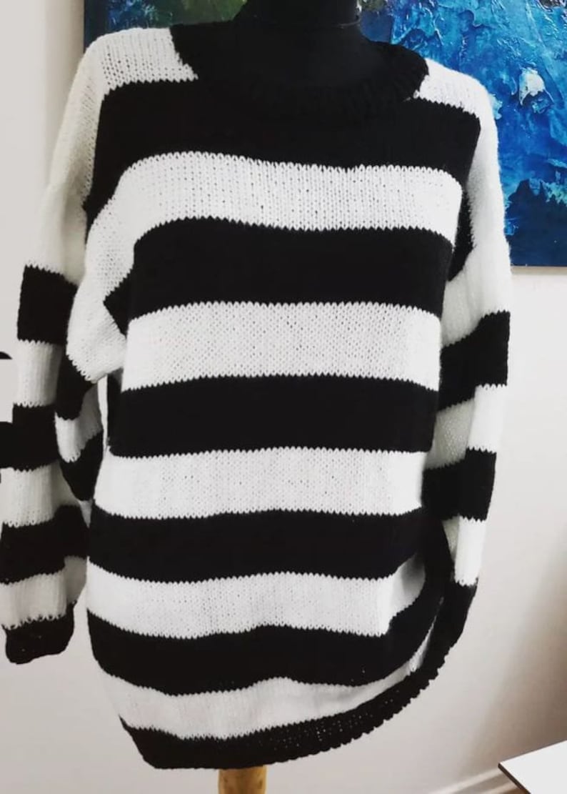 Chunky Patchwork Sweater – Green & Black Retro Knit, Unisex Festival Style. Tate London ınspired sweater image 8