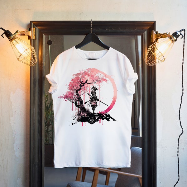 Unique Shirt Samurai Warrior T Shirt Anime T-Shirt Japanese Culture Gift For Anime Lover Pink Lover Shirt Cotton 100% S, M, L, XL - 5XL