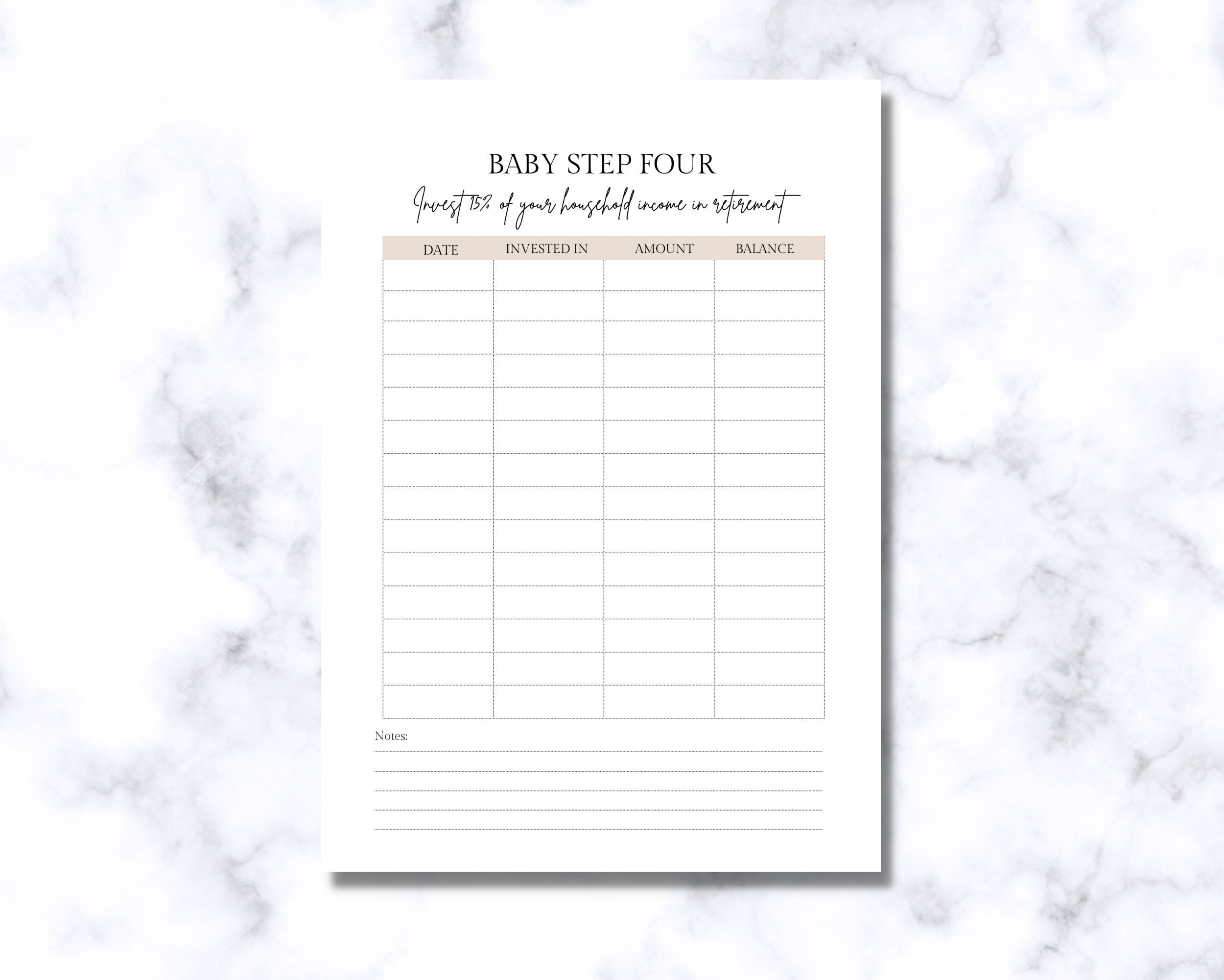 Baby Steps Progress Tracker Printable Inserts | Dave Ramsey Financial ...