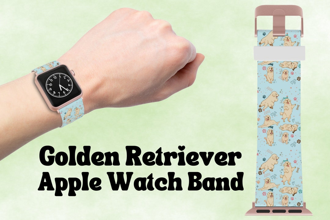 Cute Golden Retriever Watch Band for Apple Watch/dog Lover Watch Band