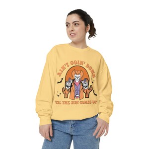 Halloween Cowboy Comfort Color Spooky Ghost / Halloween Sweatshirt / Fall