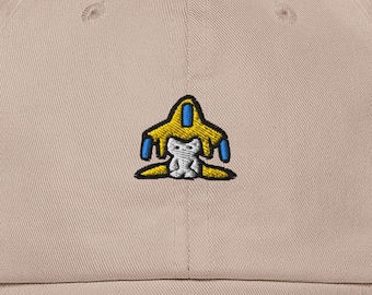 Embroidery Jirachi Dad Hat - Anime Embroidered Hat, Manga Embroidery Hat, Dad Hat