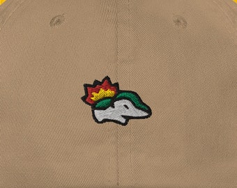 Embroidery Cyndaquil Dad Hat - Anime Embroidered Hat, Manga Embroidery Hat, Dad Hat