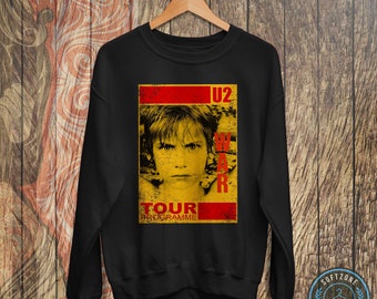 U2 War Tour 80s Sweatshirt - U2 Shirt, U2 T Shirt, U2 Tshirt, U2 Band Tee, Rock Band Music