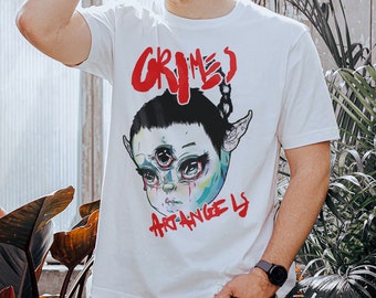 Grimes Art Angels 2015 T-Shirt - Grimes Shirt, Tour Shirt, Music Shirt, Pop Eksperimental Music
