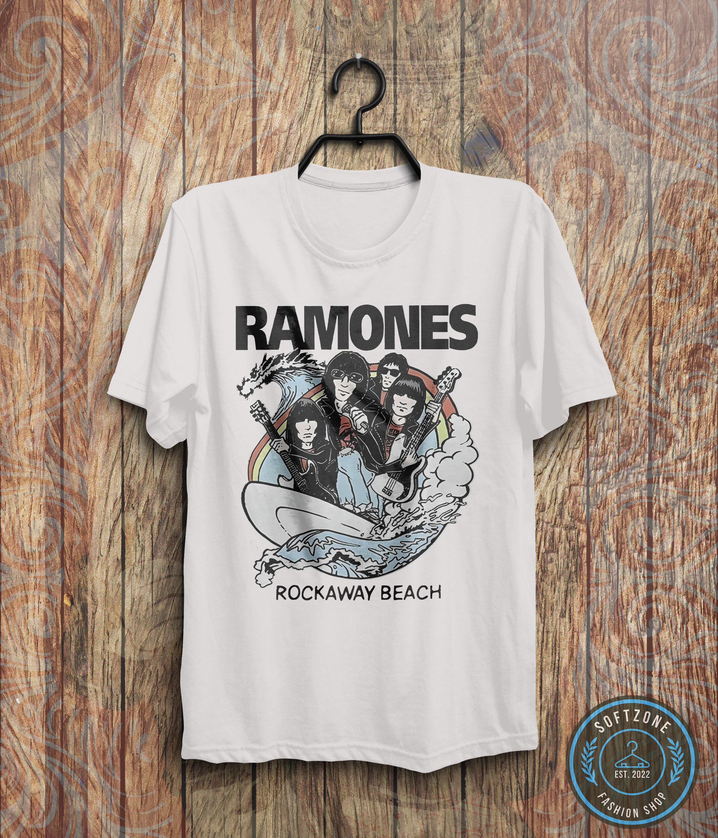 Vintage Ramones Rockway Beach 90's T-shirt - Ramones Shirt Vintage Ramones Rockway Beach 90's T-shirt - Ramones Shirt