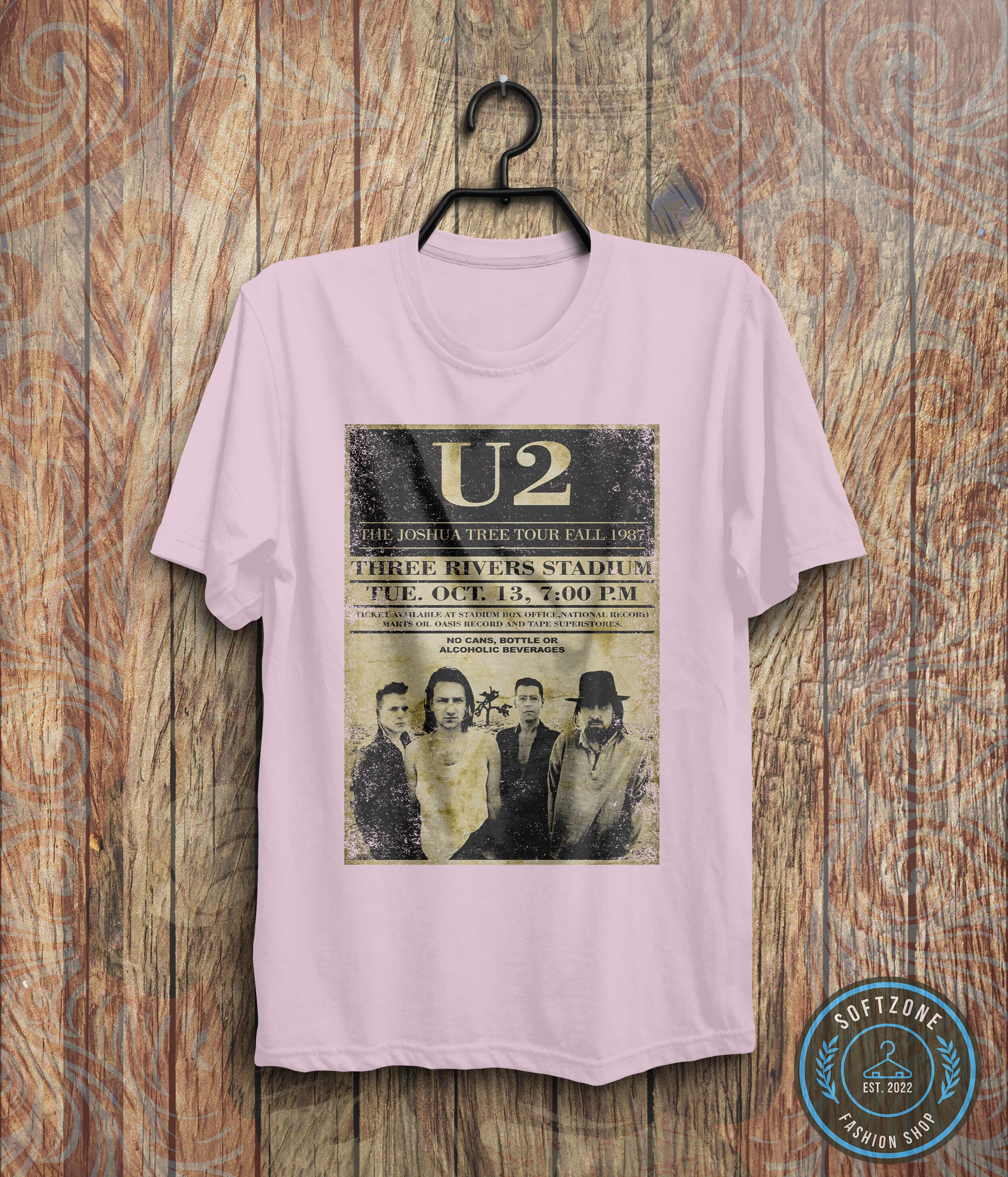 U2 Joshua Tree Poster 80s T-shirt - U2 Shirt, U2 T Shirt, U2