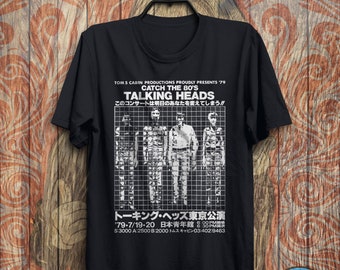 Vintage Talking Heads Japan Tour T-Shirt - Talking Heads Shirt, Talking Heads Tour, Rock Band Music