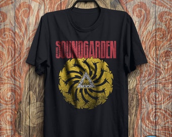 T-shirt vintage dei Soundgarden anni '90 - Camicia Soundgarden, Design grafico musicale, Camicia Tour, Camicia musicale Rock Band