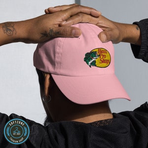 Embroidery Pro Bass Dad Hat Custom Embroidered Hat, Funny Embroidery Hat, Dad Hat Pink