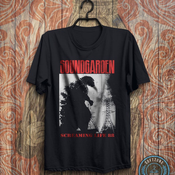 Soundgarden Screaming Life 88 T-Shirt - Soundgarden Shirt, Music Graphic Design, Tour Shirt, Rock Band Music Shirt