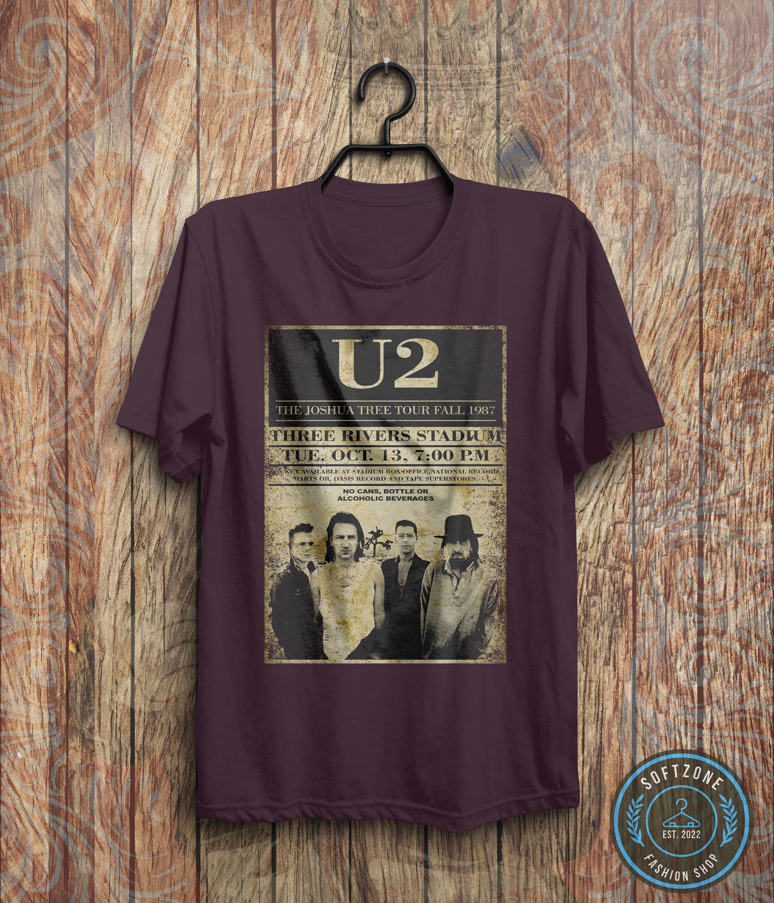 Vintage 1987 U2 the Joshua Tree Album Promo T Shirt Rare - Etsy