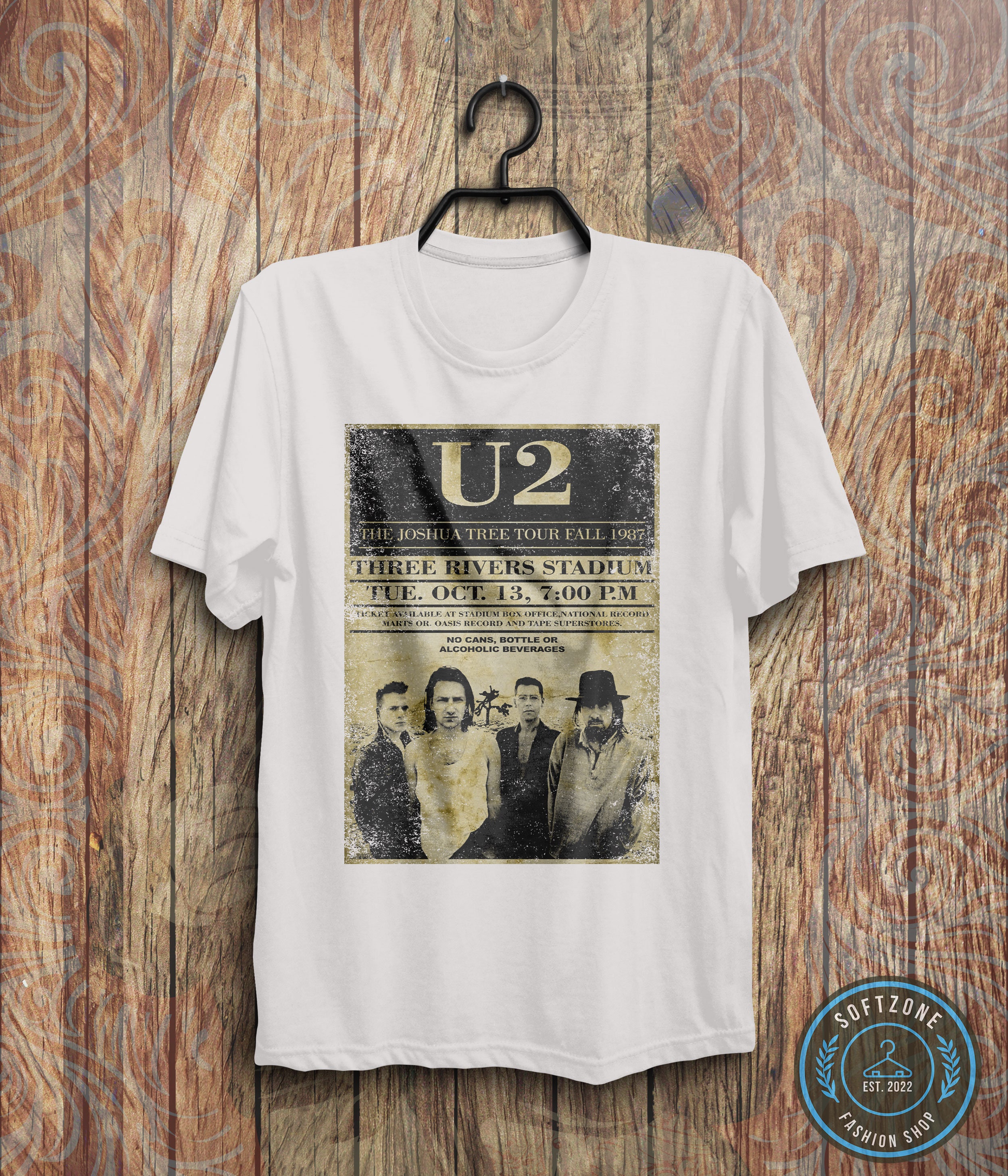 U2 Joshua Tree Poster 80s T-shirt - U2 Shirt, U2 T Shirt, U2