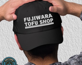 Embroidery Fujiwara Tofu Shop Vintage Hat - Initial D Embroidered Hat, Anime Manga Embroidery Hat, Dad Hat