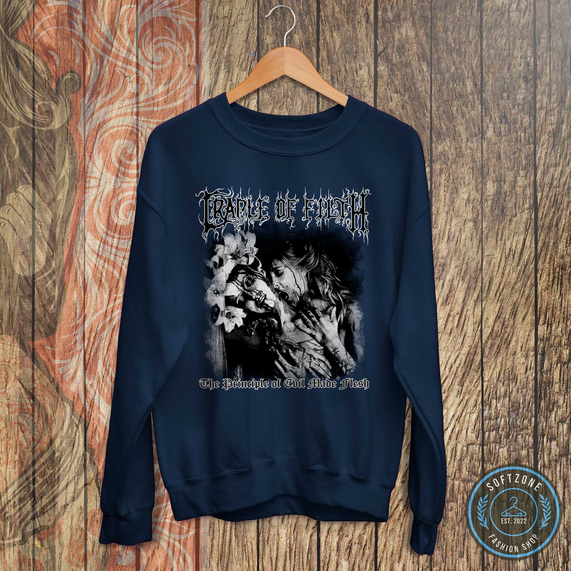 Cradle of Filth the Principle of Evil Made Flesh Sweatshirt Cradle of Filth Shirt Cradle of Filth Tour Rock Band Music Etsy UK