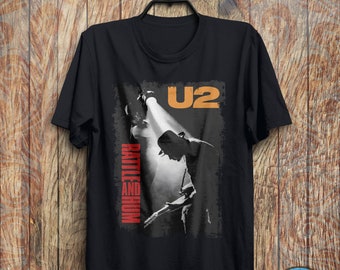 U2 Rattle And Hum T-Shirt - U2 Shirt, U2 T Shirt, U2 Tshirt, U2 Band Tee, Classic Rock