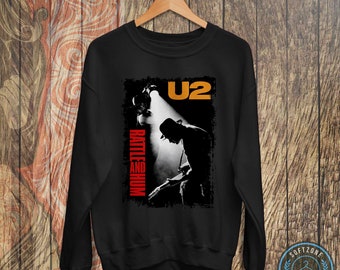U2 Rattle And Hum Sweatshirt - U2 Shirt, U2 T Shirt, U2 Tshirt, U2 Band Tee, Rock Band Music
