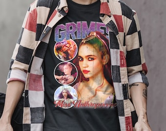 Grimes Miss Anthropocene Vintage 90's T-Shirt - Grimes Shirt, Tour Shirt, Music Shirt, Pop Eksperimental Music