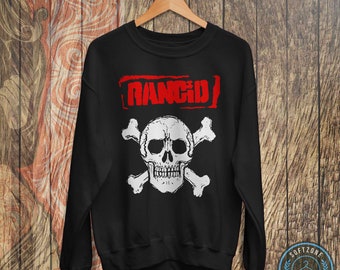 Vintage Rancid Skull Logo Sweatshirt - Music Shirt, Rancid Shirt, Rancid Tour, Rock Band Music