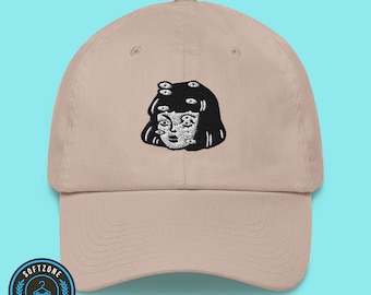 Chapeau anime femme broderie - chapeau brodé personnalisé, chapeau de broderie citations drôles, chapeau de papa