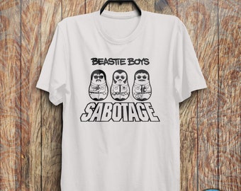 Vintage Beastie Boys Sabotage T-Shirt - Music Shirt, Beastie Boys Shirt, Beastie Boys Tour, Rock Band Music