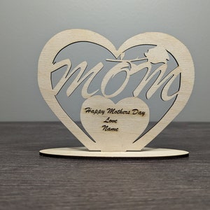 Mothers Day Wooden Heart