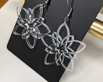 Sakura Blossom Laser-cut Earrings, Japanese, cute kawaii dangle drop earrings