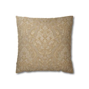 Elegant Decorative Pillowcase for Home Decor, Luxury Sofa Accent, Gift Idea for Housewarming, Cozy Living Room Decor, Gold Brocade